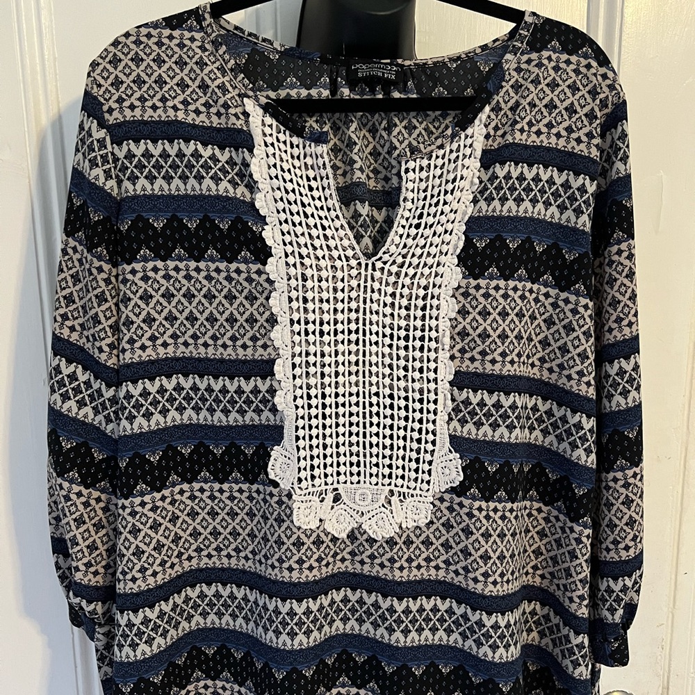 Boho Blue blouse